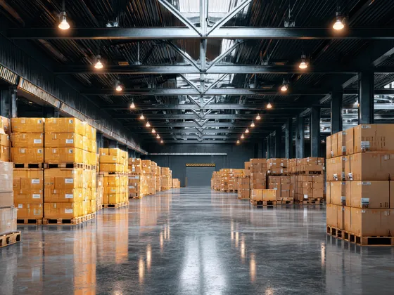 Industrial warehouse supplied with bulk drinking water